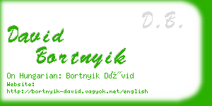 david bortnyik business card